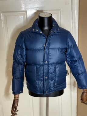 Vintage Styled By Jones Unisex Blue Puffer Jacket / Size  Small
